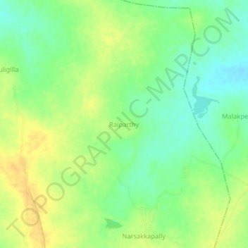 Carte topographique Raiparthy, altitude, relief