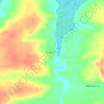 Carte topographique Itatuaba, altitude, relief