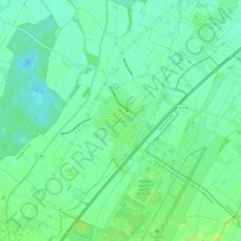 Carte topographique Kürzell, altitude, relief