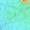 Carte topographique Cerro Santa Lucía, altitude, relief