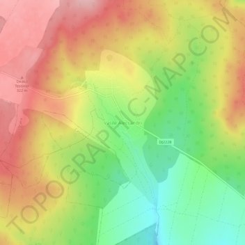 Carte topographique Vasile Alecsandri, altitude, relief