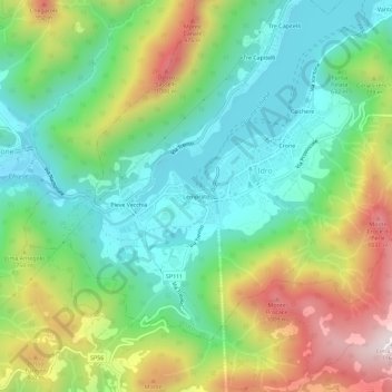 Carte topographique Lemprato, altitude, relief