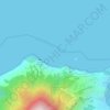 Carte topographique Leeward Islands, altitude, relief