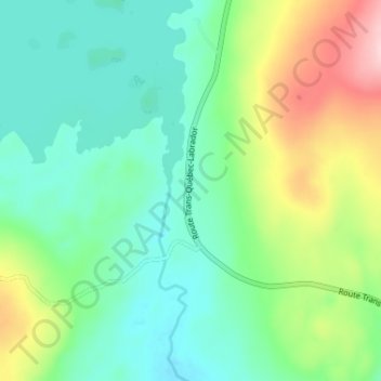 Carte topographique Gagnon, altitude, relief