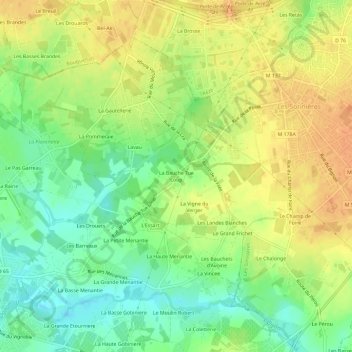 Carte topographique La Bauche Tue Loup, altitude, relief