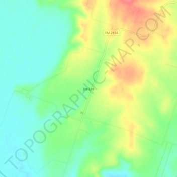 Carte topographique Joe Lee, altitude, relief