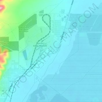 Carte topographique Trona, altitude, relief