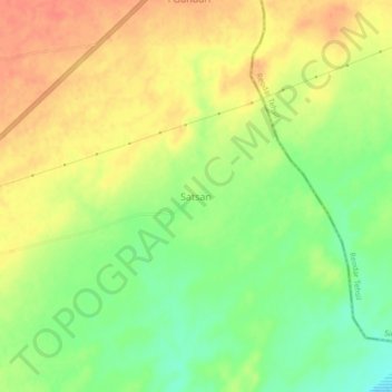 Carte topographique Satsan, altitude, relief