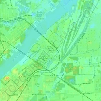 Carte topographique Ironville, altitude, relief