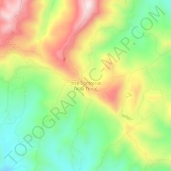 Carte topographique José Contreras (Villa Trina), altitude, relief