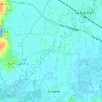 Carte topographique La Croix de Bois, altitude, relief