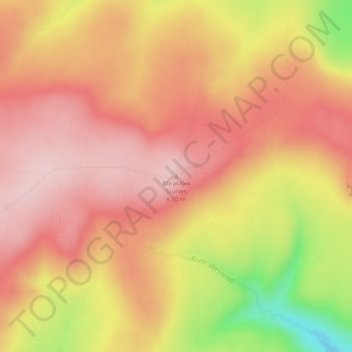 Carte topographique Bleaklow Stones, altitude, relief