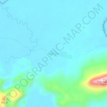 Carte topographique Ban Soy, altitude, relief