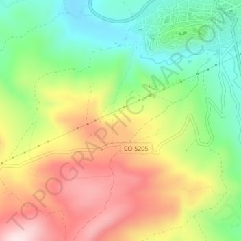 Carte topographique San Marcos, altitude, relief