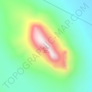Carte topographique Anahim Peak, altitude, relief