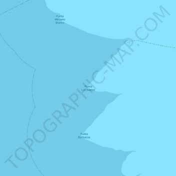 Carte topographique Punta Los Baetes, altitude, relief