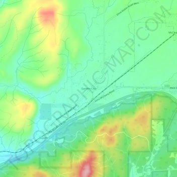 Carte topographique Garden City, altitude, relief