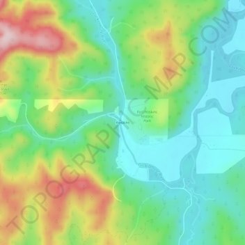 Carte topographique Hoskins, altitude, relief