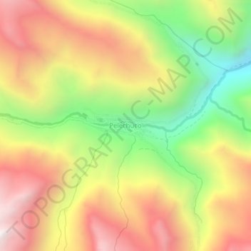 Carte topographique Pelechuco, altitude, relief