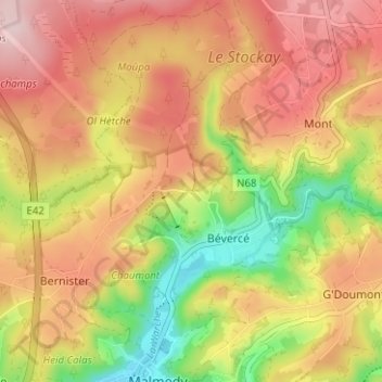Carte topographique Ferme Libert, altitude, relief