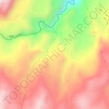 Carte topographique Conchilla, altitude, relief