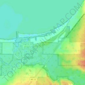 Carte topographique Boreal Forest, altitude, relief