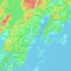 Carte topographique Grimstad, altitude, relief