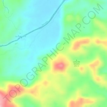 Carte topographique Puerto Rico, altitude, relief