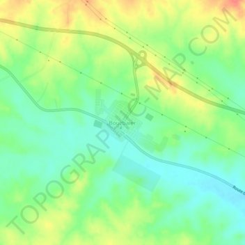 Carte topographique Bouzbaier, altitude, relief