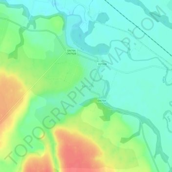 Carte topographique Bârsa, altitude, relief