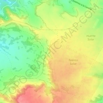 Carte topographique Migalo, altitude, relief
