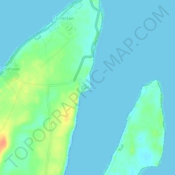 Carte topographique Defur, altitude, relief