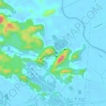 Carte topographique Grotte Mua, altitude, relief
