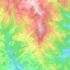 Carte topographique Corte, altitude, relief