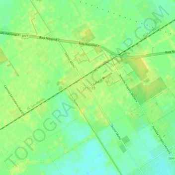 Carte topographique Cortínez, altitude, relief