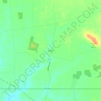 Carte topographique Russell, altitude, relief