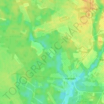 Carte topographique Bredebeck, altitude, relief