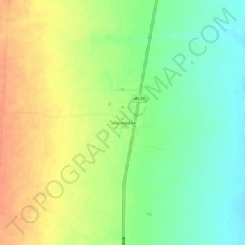Carte topographique Talamuyuna, altitude, relief