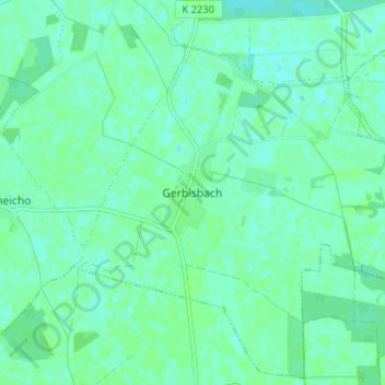 Carte topographique Gerbisbach, altitude, relief