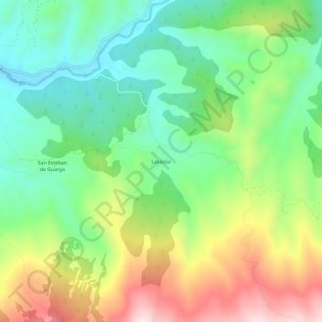 Carte topographique Lasaosa, altitude, relief
