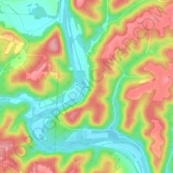 Carte topographique Cavallo, altitude, relief