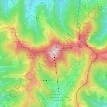 Carte topographique Napf, altitude, relief