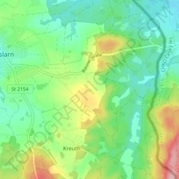 Carte topographique Teufelstein, altitude, relief