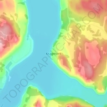 Carte topographique Kragmont, altitude, relief