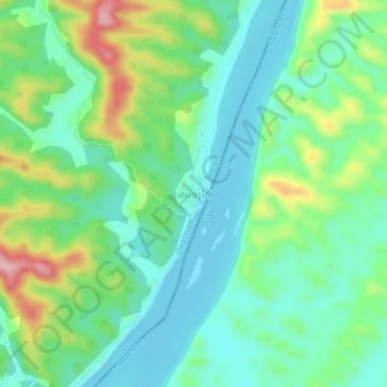 Carte topographique Nongkhai, altitude, relief