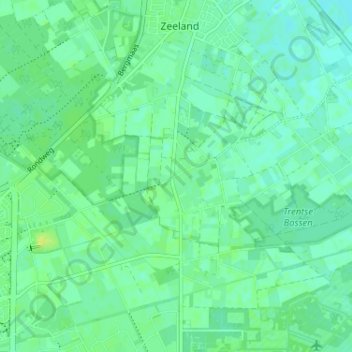 Carte topographique Oventje, altitude, relief