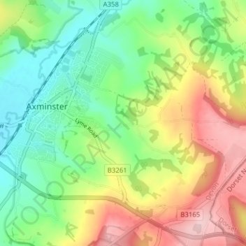 Carte topographique Sector, altitude, relief