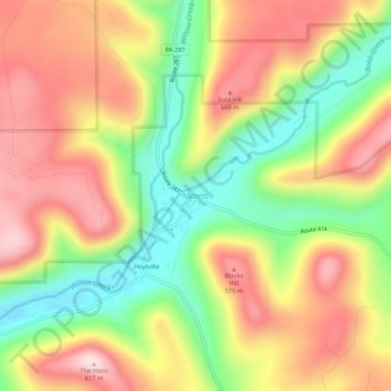 Carte topographique Morris, altitude, relief
