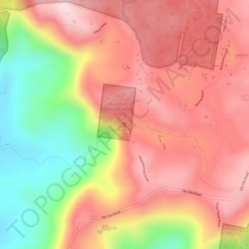 Carte topographique Mapleton Falls, altitude, relief