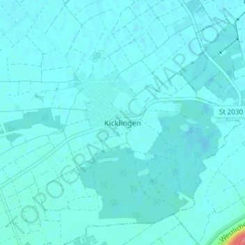 Carte topographique Kicklingen, altitude, relief